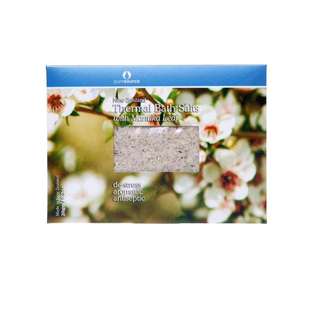New Zealand Thermal Bath Salts with Manuka Leaf - 20g